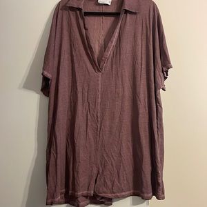 ASOS size 10, oversized, mauve romper,